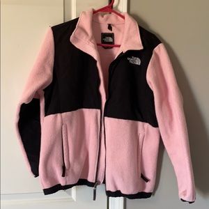 Northface pink and black fleece